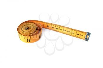 Isolated tape measure on white
