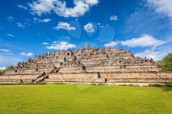 Borobudur is a 9th-century Mahayana Buddhist Temple in Magelang, Central Java, Indonesia