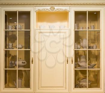 Kitchen cupboard made from light wood