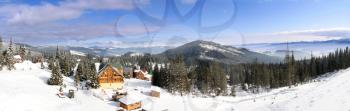 Ski chalet in mountain village