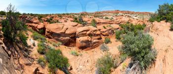 Valley landscape in Arches National Park in Utah, USA