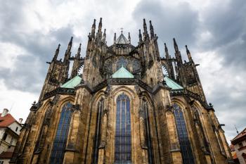 Saint Vitus Cathedral, Prague, Czech Republic. European town, famous place for travel and tourism