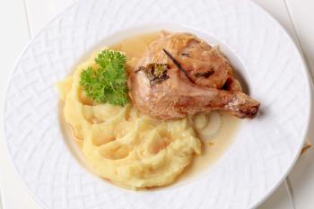 Roasted chicken with potato puree