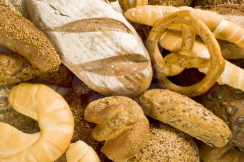 Various kinds of fresh bread