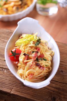 Italian pasta dish - Spaghetti alla carbonara