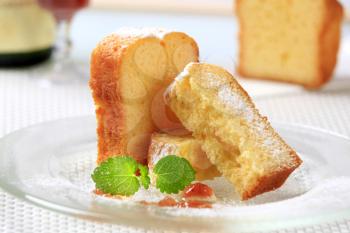Sweet breakfast - Slices of pound cake 
