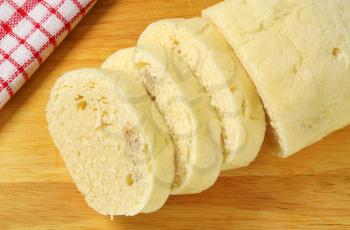 Side dish - Slices of white bread dumpling