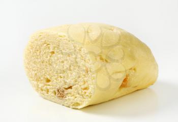 Quarter of a loaf-shaped white bread dumpling
