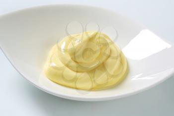 Plate of vanilla pastry cream