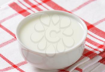 Fresh milk in white bowl