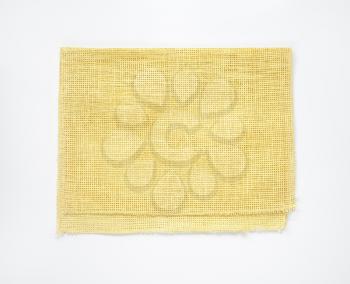 straw woven placemat folded once