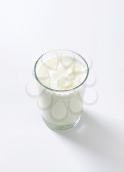 glass of fermented milk drink