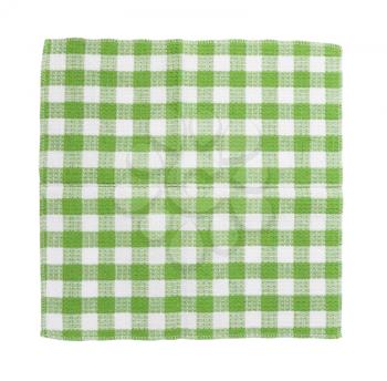 green and white checkered dish towel