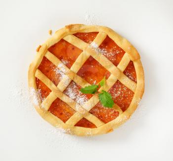 Crostata with marmalade or apricot jam filling