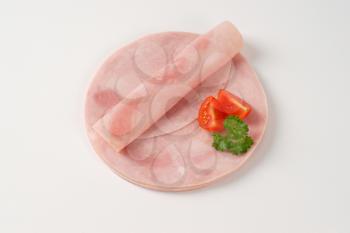 thin slices of pork ham