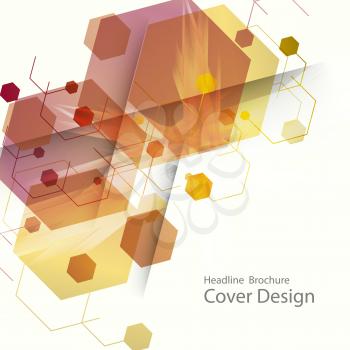 Abstract hexagon background technology. Vector illustration for your ideas.