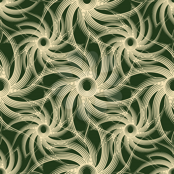 Seamless abstract swirls pattern. No gradient used.