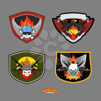 Special unit military logo set. Vector illustration