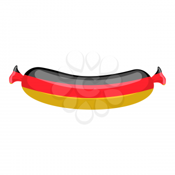 German sausage isolated. traditional Meat delicacy from Germany in white background
