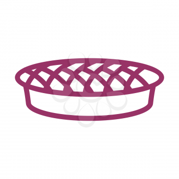 Pie line icon. Sign for production of bread and bakery