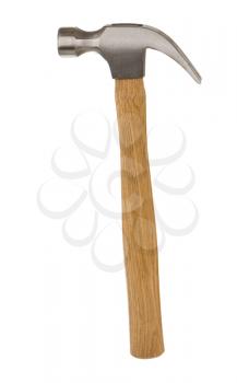 wood hammer isolated on white background