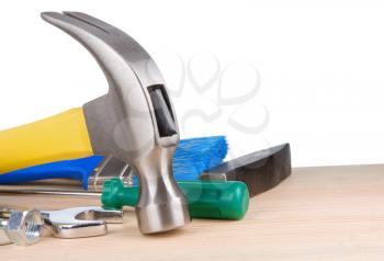 construction tools isolated on white background
