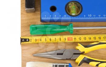 construction tools isolated on white background