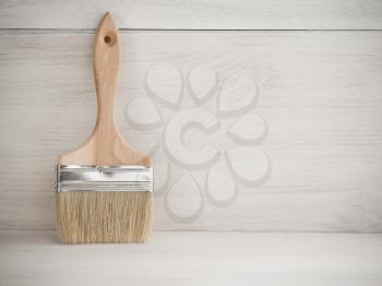 paint brush  on wooden background