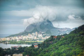 Rio De Janeiro, Brazil . View of the city through the bay