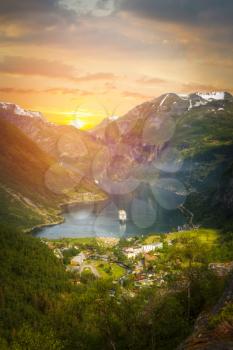 scenic landscapes of the northern Norwegian fjords. 