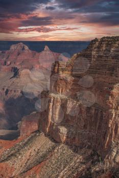 Grand Canyon aerial view. picturesque landscape of America