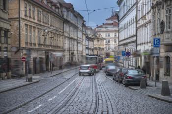 beautiful old streets of Prague. Czech Republic