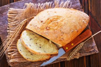 fresh bread, fresh bread on a tabler