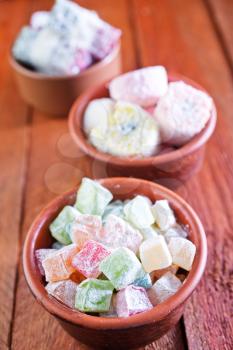 turkish delight in bowls and on a table