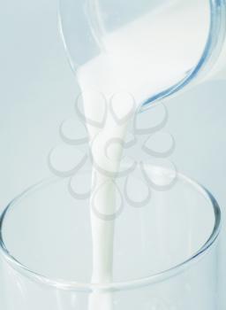 Milk in the glass