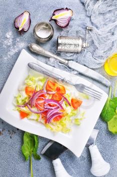 salad with pepper and leaf, fresh salad