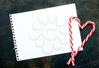 Piece of paper for christmas wishes, christmas background