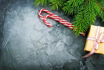 christmas decoration and gifts on a table