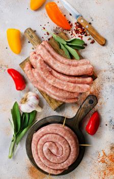 meat priducts and aroma spice on a table