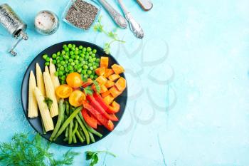 ingredient for salad, buddha bowl with vegetables, diet food