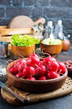 fresh radish in bowl on a table