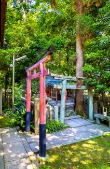 Torii at Shirakumo Shrine in Kyoto Gyoen National Garden - Japan