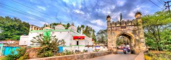 Jamil Baig Masjid Mosque and Mahmud Darwaza Gate in Aurangabad, Maharashtra State of India
