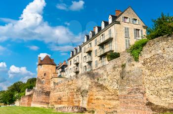 Traditional houses behind the city wall in Le Mans - Pays de la Loire, France