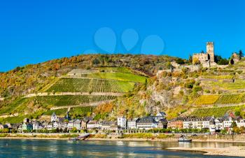 Gutenfels or Caub Castle at Kaub in the Middle Rhine Valley, Germany