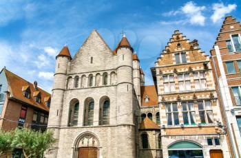Saint Quentin Church in the Grand Place of Tournai - Wallonia, Belgium