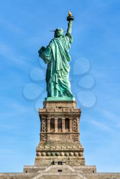 The statue of Liberty on Liberty Island in New York City, USA