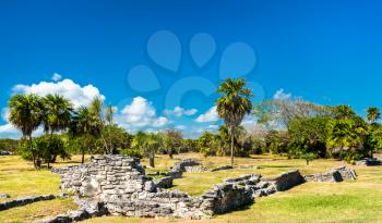 Ancient Mayan ruins at Tulum in the Quintana Roo State of Mexico