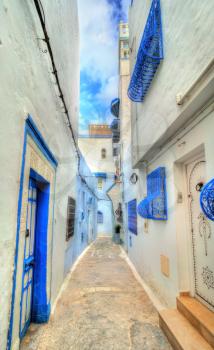 Traditional houses in Medina of Hammamet - Tunisia