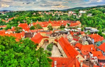 View of Cesky Krumlov town, a UNESCO heritage site in South Bohemia, Czech Republic